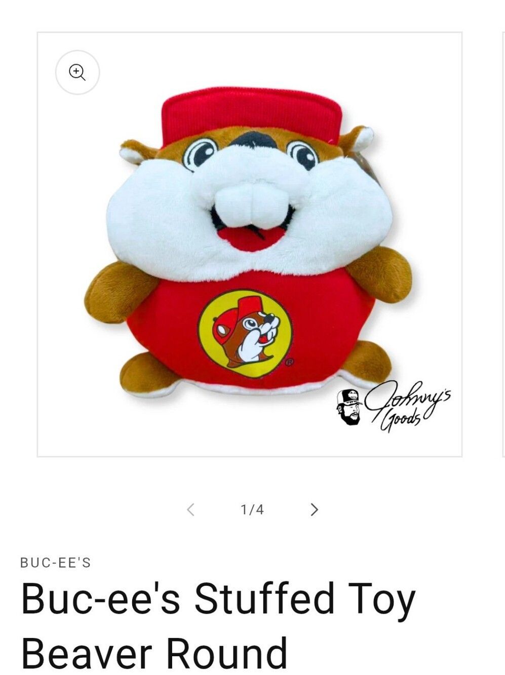 NWT Buc-ee's Plush Stuffed Animal Beaver Ball Red Hat Toy